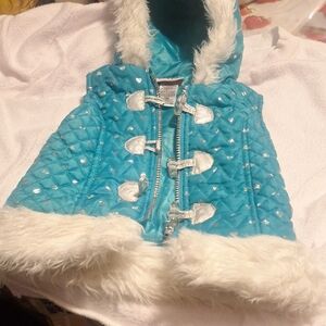 Little Lass Turquoise Quilted Jacket